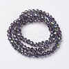 Electroplate Transparent Glass Beads Strands EGLA-A034-T4mm-S07-2