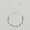 Adjustable Boho Natural Lapis Lazuli Faceted Rondelle Braided Bead Bracelets OW0255-7-1