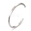 304 Stainless Steel Cuff Bangles BJEW-D434-05P-3
