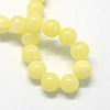 Natural Dyed Yellow Jade Gemstone Bead Strands X-G-R271-4mm-Y06-1