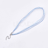 Waxed Cord and Organza Ribbon Necklace Making X-NCOR-T002-168-2