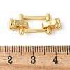 Brass Pave Clear Cubic Zirconia Fold Over Clasps KK-M320-15G-3