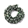 Natural Green Spot Jasper Beads Strands G-G146-A26-01-3