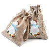 30Pcs 15 Styles Christmas Printed Jute Cloth Storage Pouches ABAG-YW0001-10-9