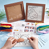 2 Sets 2 Style Rabbit Bear Photo Frame Needle Felting Kits for Beginners DIY-OC0012-16-3