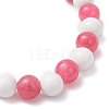 2Pcs Natural & Dyed Malaysia Jade Bracelets for Women BJEW-JB12624-5