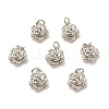Brass Micro Pave Clear Cubic Zirconia Pendants ZIRC-P086-22P-1