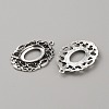 Tibetan Style Zinc Aolly Cabochon Connector Settings FIND-WH0152-305H-2