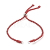 Braided Polyester Cord Bracelet AJEW-JB01122-2