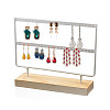 Double Levels Rectangle Iron Earring Display Stand CON-PW0001-151A-01-1