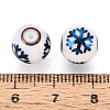 Christmas Opaque Glass Beads X-EGLA-R113-01F-2