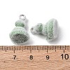 Animal Flocking Resin Pendants LS-RESI-A049-03D-3