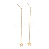 Long Chain with Star Dangle Stud Earrings EJEW-A067-12G-4