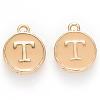 Golden Plated Alloy Enamel Charms X-ENAM-S118-06T-1