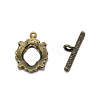 Zinc Alloy Toggle Clasps PALLOY-WH0085-93-2