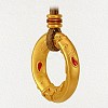 Round Shape Brass Pendants for Women NJEW-BB66393-A-2
