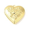 Rack Plating Brass Locket Pendants KK-K277-04G-1