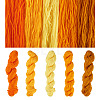 5 Bundles 5 Colors Yellow Theme Acrylic Fiber Yarn OCOR-TA0003-18A-3