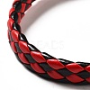 PU Imitation Leather Braided Cord Bracelets for Women BJEW-M290-01F-4
