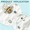 Flat Round Brass Button Covers Settings KK-WH0079-193B-P-3