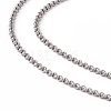 201 Stainless Steel Rolo Chain Necklace for Men Women NJEW-P268-A32-1X5-2