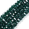 Electroplate Transparent Glass Beads Strands EGLA-A035-T6mm-A18-1
