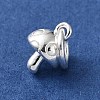 925 Sterling Silver Mushroom Charms with Jump Rings STER-H118-08S-2