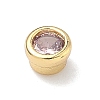 Flat Round Brass Micro Pave Cubic Zirconia Cabochons KK-P345-13G-A-3