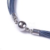 Waxed Cord Lariat Necklaces NJEW-L169-01C-3