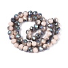 Electroplate Opaque Glass Beads Strands EGLA-A034-P8mm-S20-2