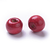 Dyed Natural Wood Beads WOOD-Q006-8mm-01-LF-2