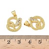 Brass Micro Pave Cubic Zirconia Pendants KK-L243-29G-01-3