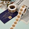 Self-Adhesive Kraft Paper Gift Tag Stickers DIY-G013-A18-5