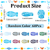 60Pcs Painted Glass Beads GLAA-SC0003-28-2