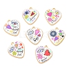 Printed Alloy Pendants ENAM-D051-13G-1