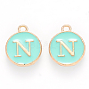 Golden Plated Alloy Enamel Charms ENAM-S118-05N-1