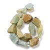 Raw Rough Natural Aquamarine Beads Strands G-K383-B01-01-3
