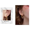 Brass Heart Dangle Stud Earrings with 925 Sterling Silver Pins for Women JE1091A-7