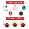 32Pcs 8 Style Alloy Enamel Pendants ENAM-SZ0002-81-2