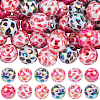 50Pcs UV Plating Opeque Acrylic Beads MACR-SC0001-51A-1
