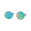 Ion Plating(IP) 304 Stainless Steel Ear Stud Findings STAS-O119-14C-M-2