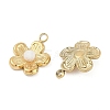 Natural White Jade Flower Charms STAS-I325-143G-03-2