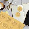 34 Sheets Self Adhesive Gold Foil Embossed Stickers DIY-WH0509-070-6