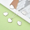 Tarnish Resistant 304 Stainless Steel Mirror Polished Finish Stamping Blank Tag Heart Pendants X-STAS-R063-02-5