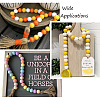 Kissitty 210Pcs 7 Colors Spray Painted Natural Wood Beads WOOD-KS0001-13-10