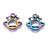 Rack Plating Rainbow Color Alloy Charms PALLOY-S180-087A-2