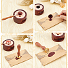 Brass Wax Seal Stamp with Rosewood Handle AJEW-WH0412-0002-3