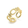 Rack Plating Brass Cuff Finger Rings for Women RJEW-M028-74G-4