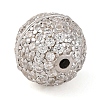 925 Sterling Silver Micro Pave Clear Cubic Zirconia Screw Clasps STER-U005-04P-2