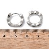 Brass Micro Pave Cubic Zirconia Huggie Hoop Earrings LS-EJEW-K083-34P-A-3